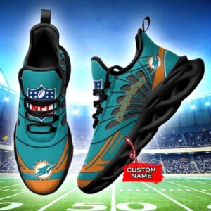 M7 NFL Miami Dolphins Max Soul Sneaker Custom Name Shoes 62