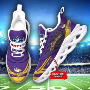 M7 NFL Minnesota Vikings Max Soul Sneaker Custom Name Shoes 62