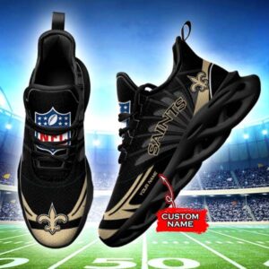 M7 NFL New Orleans Saints Max Soul Sneaker Custom Name Shoes 62