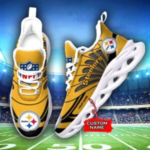 M7 NFL Pittsburgh Steelers Max Soul Sneaker Custom Name Shoes 62