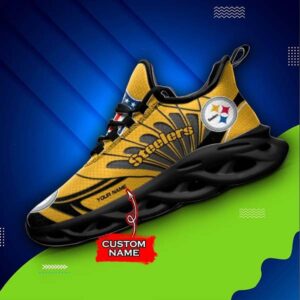 M7 NFL Pittsburgh Steelers Max Soul Sneaker Custom Name Shoes 62