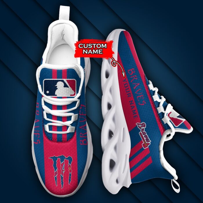 MLB Atlanta Braves Max Soul Sneaker Custom Name Style 1