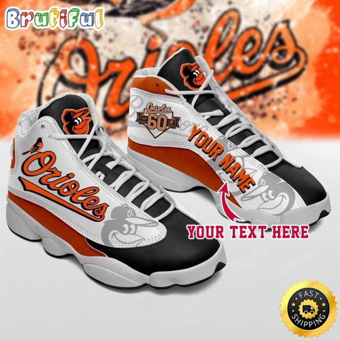 MLB Baltimore Orioles Custom Name Air Jordan 13 Shoes V4