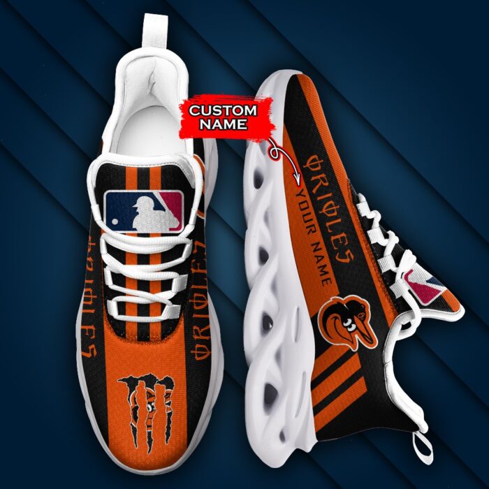 MLB Baltimore Orioles Max Soul Sneaker Custom Name Style 1