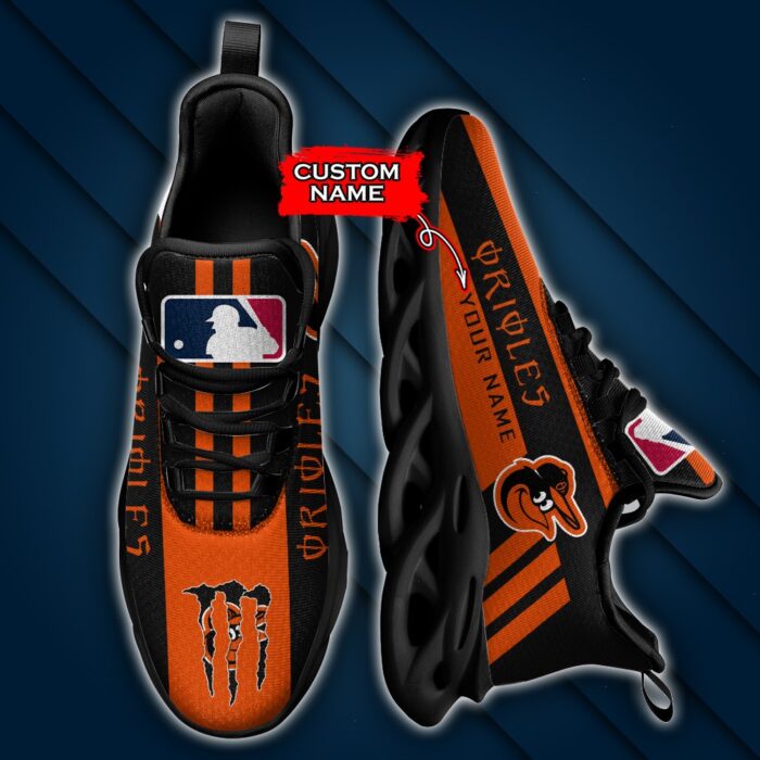 MLB Baltimore Orioles Max Soul Sneaker Custom Name Style 1