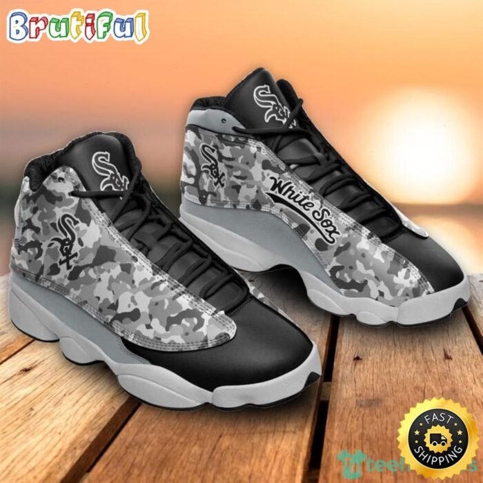 MLB Chicago White Sox Camo Pattern Air Jordan 13 Shoes