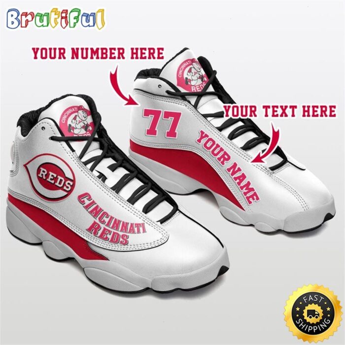 MLB Cincinnati Reds Custom Name Number Air Jordan 13 Shoes V3