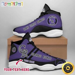 MLB Colorado Rockies Custom Name Air Jordan 13 Shoes V3