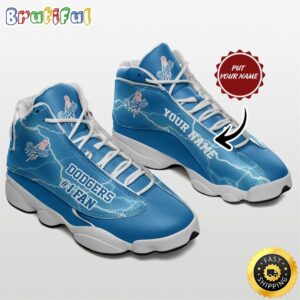 MLB Los Angeles Dodgers Custom Name Air Jordan 13 Shoes