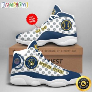 MLB Milwaukee Brewers Custom Name Air Jordan 13 Shoes V8