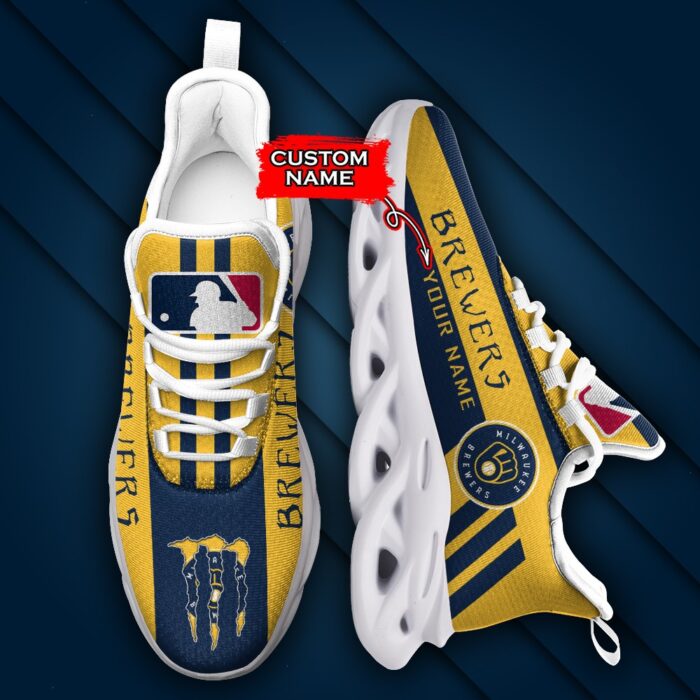 MLB Milwaukee Brewers Max Soul Sneaker Custom Name Style 1