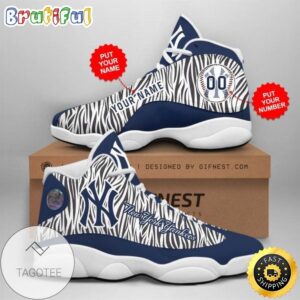 MLB New York Yankees Custom Name Number Air Jordan 13 Shoes V1