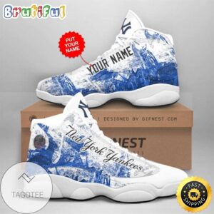 MLB New York Yankees Custom Name Style Air Jordan 13 Shoes