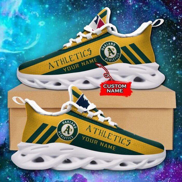 MLB Oakland Athletics Max Soul Sneaker Custom Name Style 1