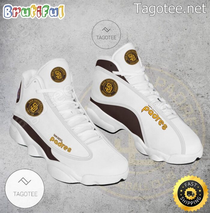 MLB San Diego Padres White Air Jordan 13 Shoes