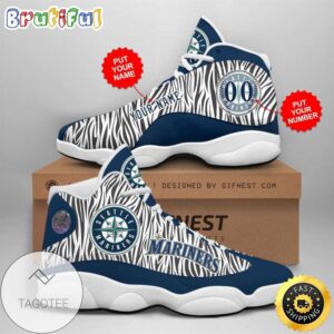 MLB Seattle Mariners Custom Name Number Air Jordan 13 Shoes V3