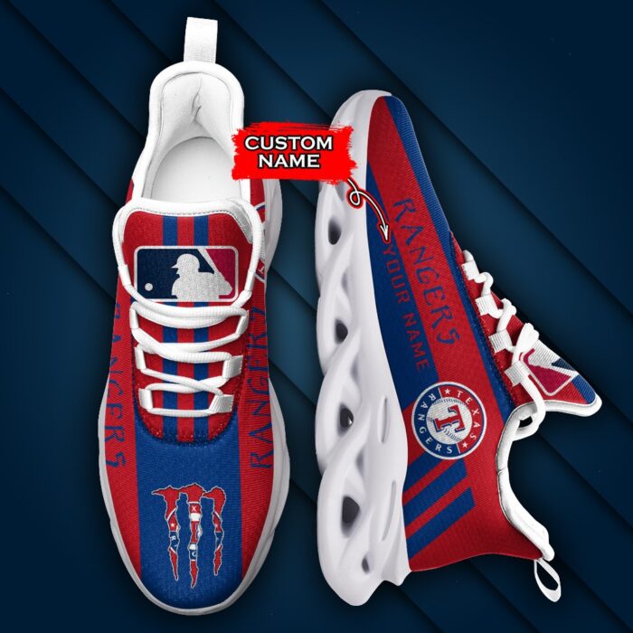 MLB Texas Rangers Max Soul Sneaker Custom Name Style 1