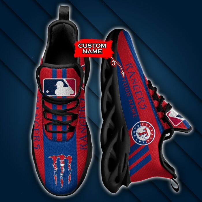 MLB Texas Rangers Max Soul Sneaker Custom Name Style 1