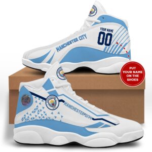 Manchester City Air Jordan 13 Custom Name Sneaker