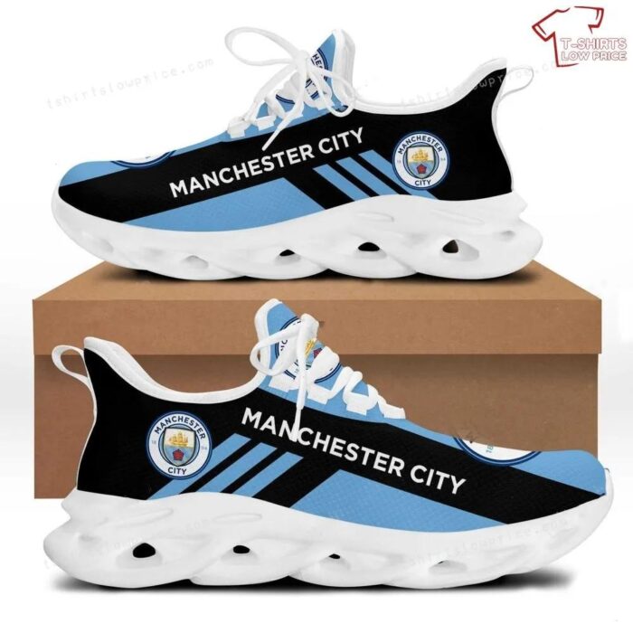 Manchester City Black Blue Max Soul Sneakers Sport Shoes