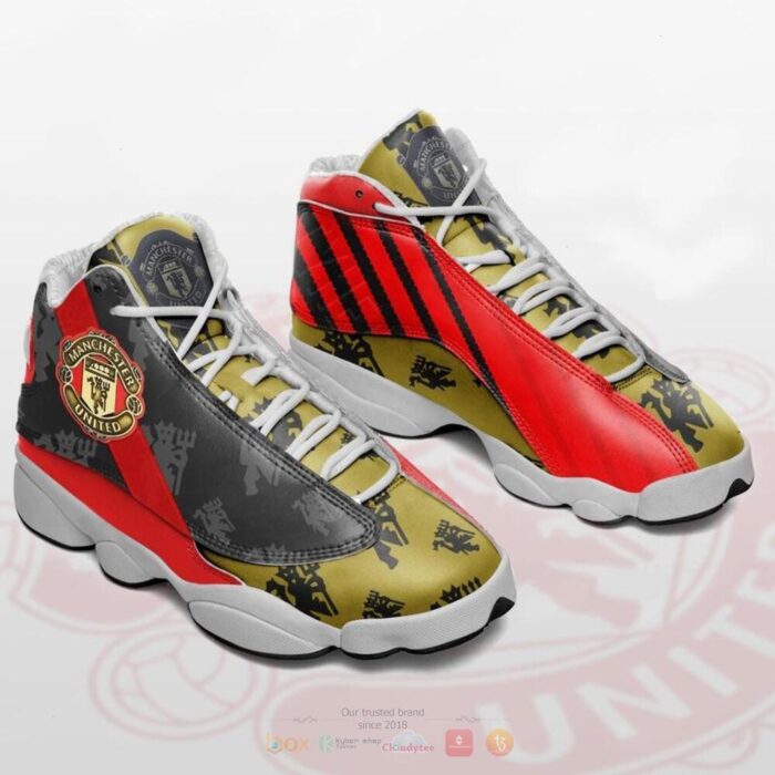 Manchester United Black Yellow Air Jordan 13 Shoes