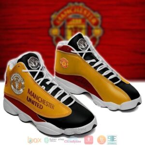 Manchester United Football Fc Teams Big Logo Gift Air Jordan 13 Sneaker Shoes