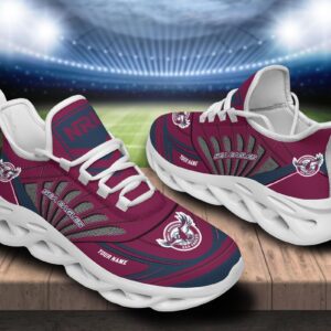 Manly Warringah Sea Eagles Custom Name NRL Max Soul Shoes