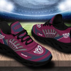 Manly Warringah Sea Eagles Custom Name NRL Max Soul Shoes