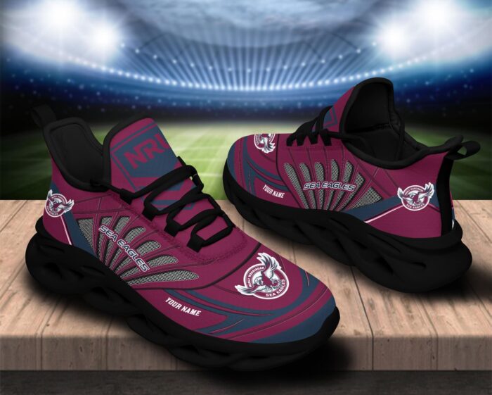 Manly Warringah Sea Eagles Custom Name NRL Max Soul Shoes