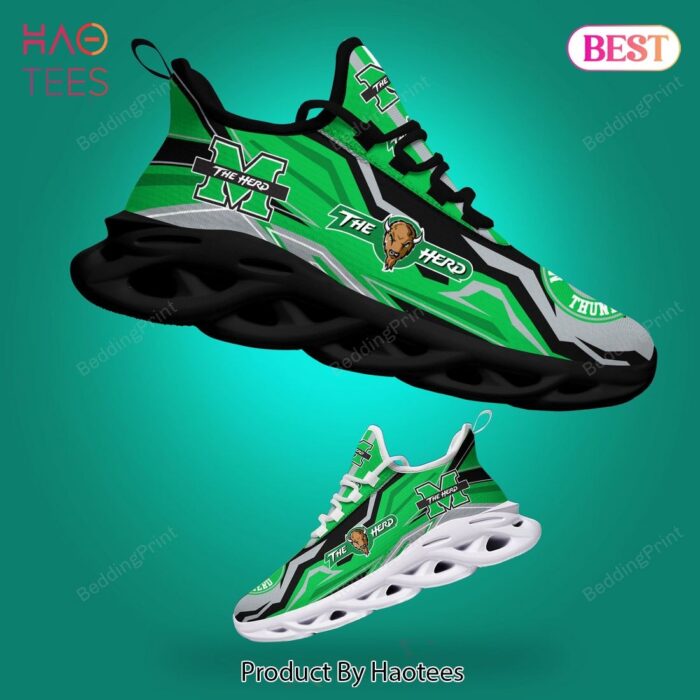 Marshall Thundering Herd NCAA Black Green Max Soul Shoes