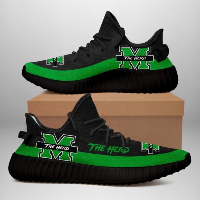 Marshall Thundering Herd Unisex Sneaker Football Custom Shoes Marshall Thundering Herd Yeezy Boost 3