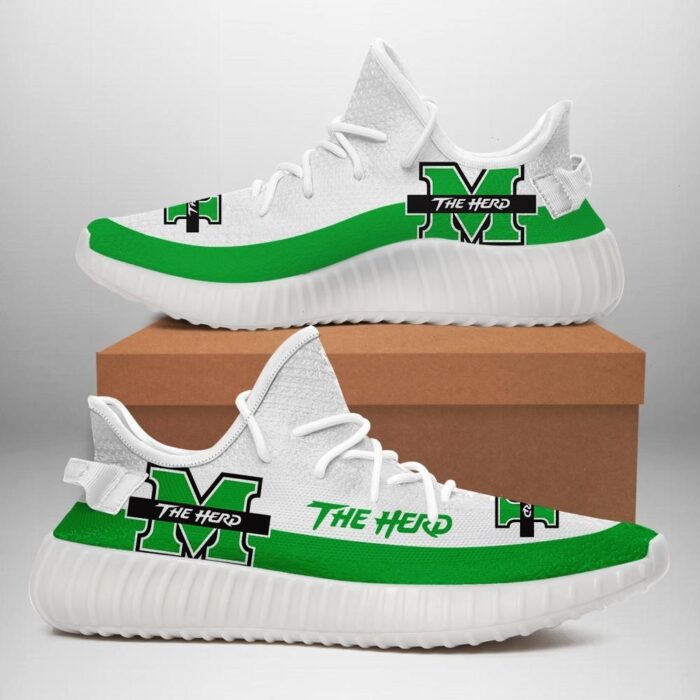 Marshall Thundering Herd Unisex Sneaker Football Custom Shoes Marshall Thundering Herd Yeezy Boost 3