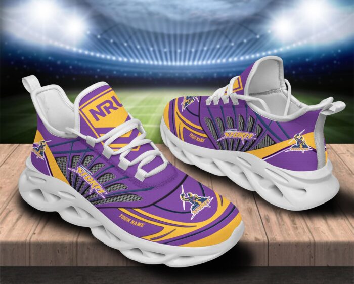 Melbourne Storm Custom Name NRL Max Soul Shoes