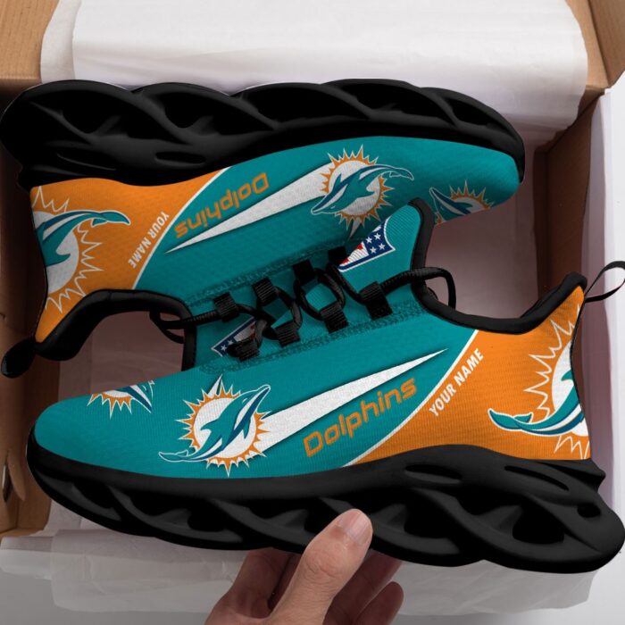 Miami Dolphin Personalized Luxury NFL Max Soul Shoes 281122