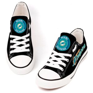 Miami Dolphins Color Shoes Low Top Canvas Shoes