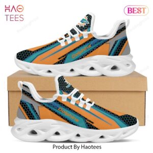 Miami Dolphins Geometric Hexagon Design Max Soul Shoes