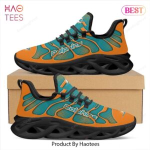 Miami Dolphins NFL Blue Mix Orange Max Soul Shoes Fan Gift