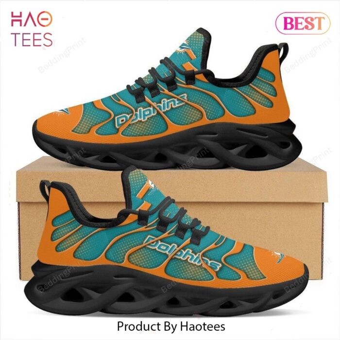 Miami Dolphins NFL Blue Mix Orange Max Soul Shoes Fan Gift