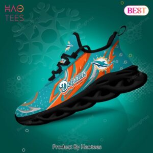 Miami Dolphins NFL Blue Mix Orange Max Soul Shoes for Fans