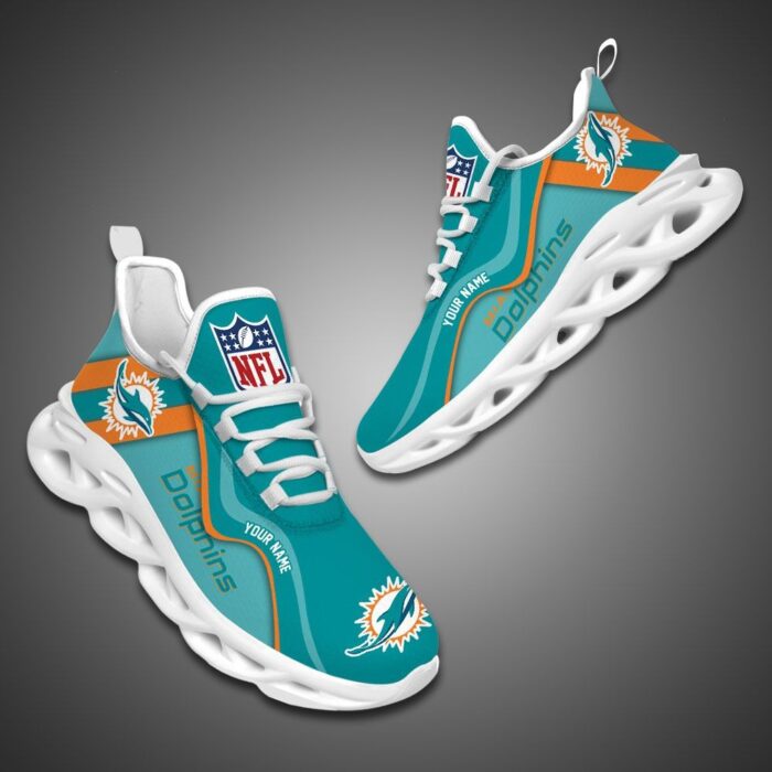 Miami Dolphins NFL Customized Unique Max Soul Shoes