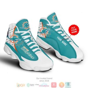 Miami Dolphins Nfl 1 Football Air Jordan 13 Sneaker Shoes