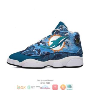 Miami Dolphins Ocean Nfl Colorful Air Jordan 13 Sneaker Shoes