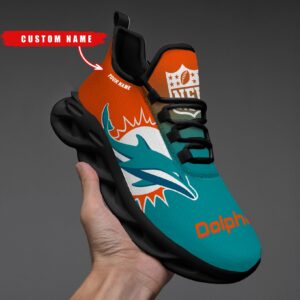 Miami Dolphins Personalized Custom Name Max Soul Shoes