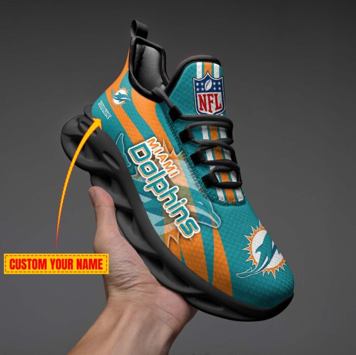 Miami Dolphins Personalized Max Soul Shoes