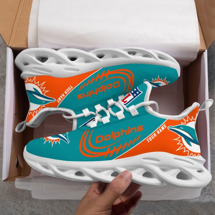 Miami Dolphins Personalized Max Soul Shoes Fan Gift