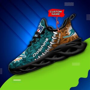 Miami Dolphins Personalized Max Soul Shoes for Fan