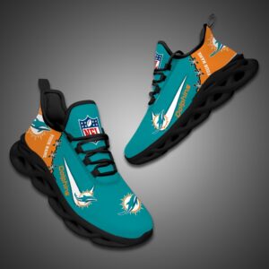 Miami Dolphins Personalized NFL Max Soul Shoes for NFL Fan