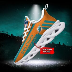 Miami Dolphins Personalized NFL Max Soul Sneaker