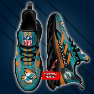 Miami Dolphins Personalized NFL Max Soul Sneaker Ver 1