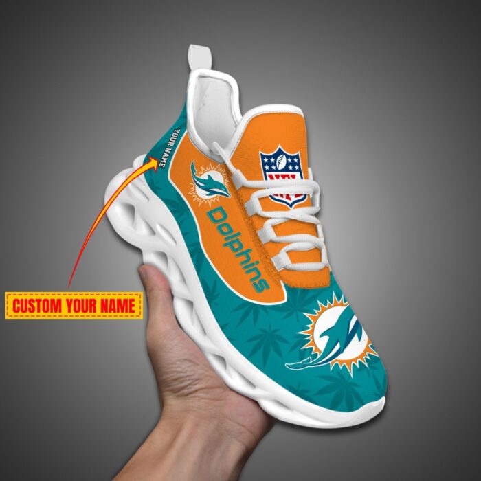 Miami Dolphins Personalized Weed Limited Edition Max Soul Shoes